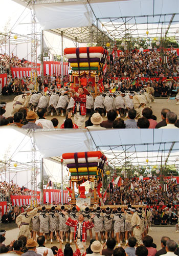 膝を折ってしっかり屈む